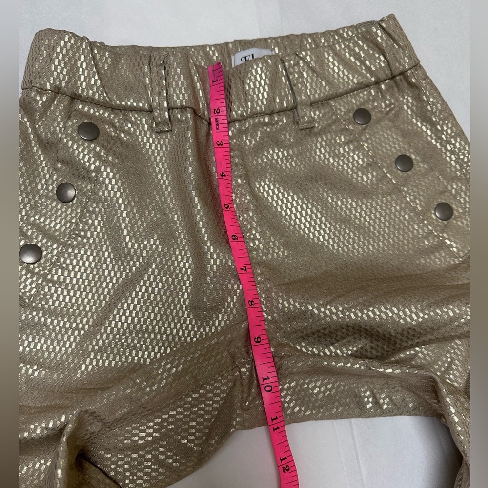 Bevy Flog Dafna Button Capri Flog Pants - Gold - image 6